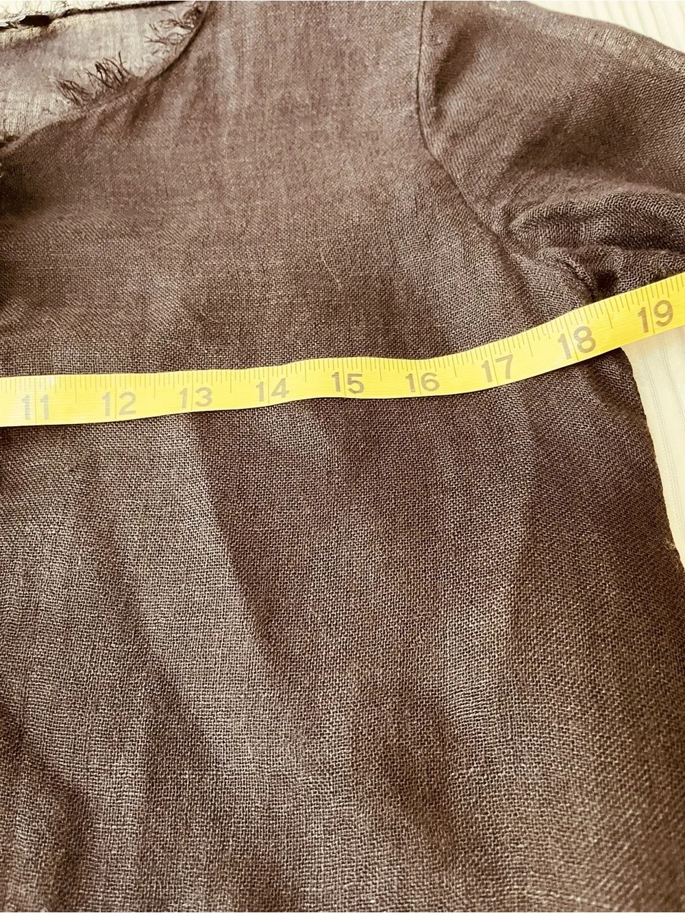 Eileen Fisher Sheer Linen Button -Front Black/Brown Blouse. - Picture 11 of 14